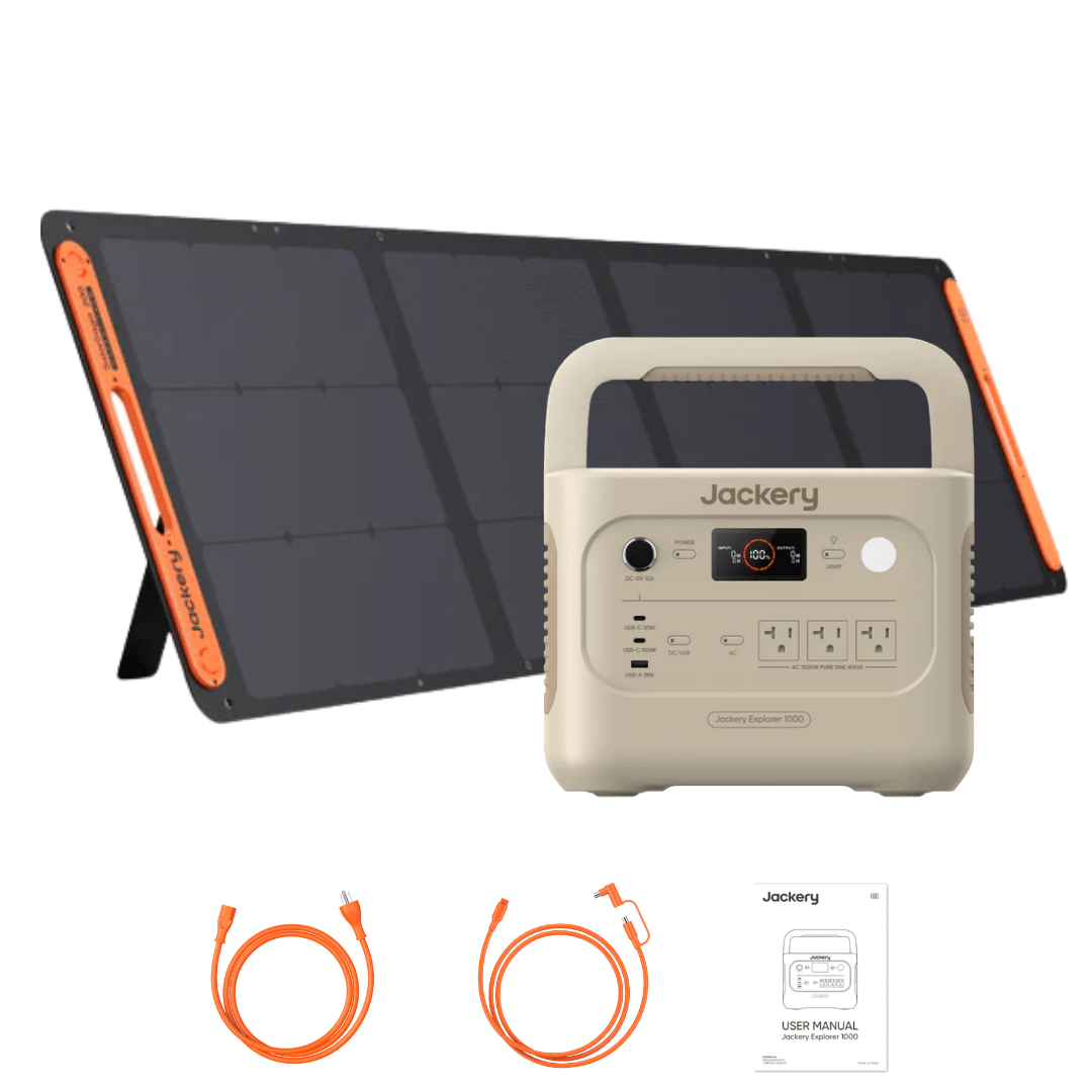 Jackery Explorer 1000 V2 Solar Generator + SolarSaga 200W Portable Solar Panel