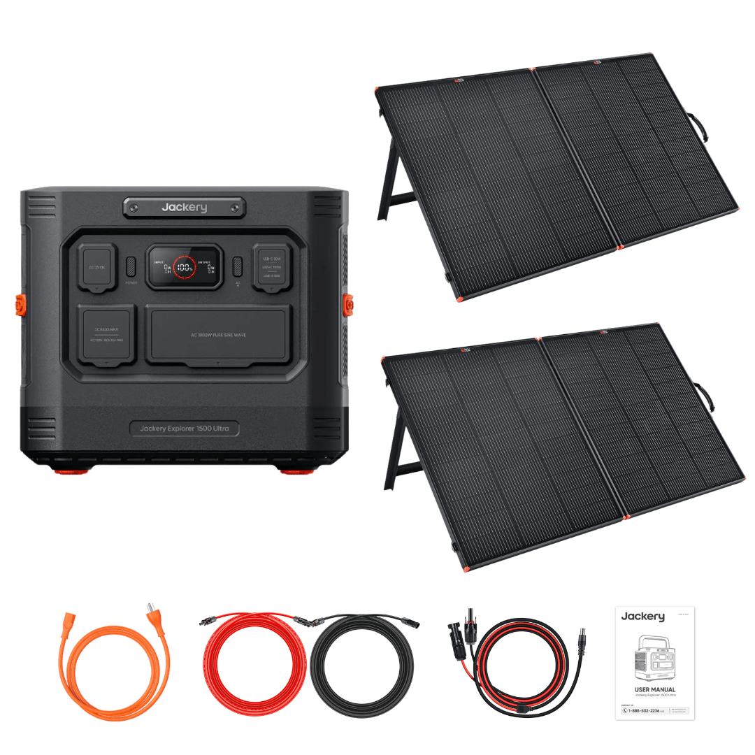 Jackery Explorer 1500 Ultra + Custom Solar Panels Kits
