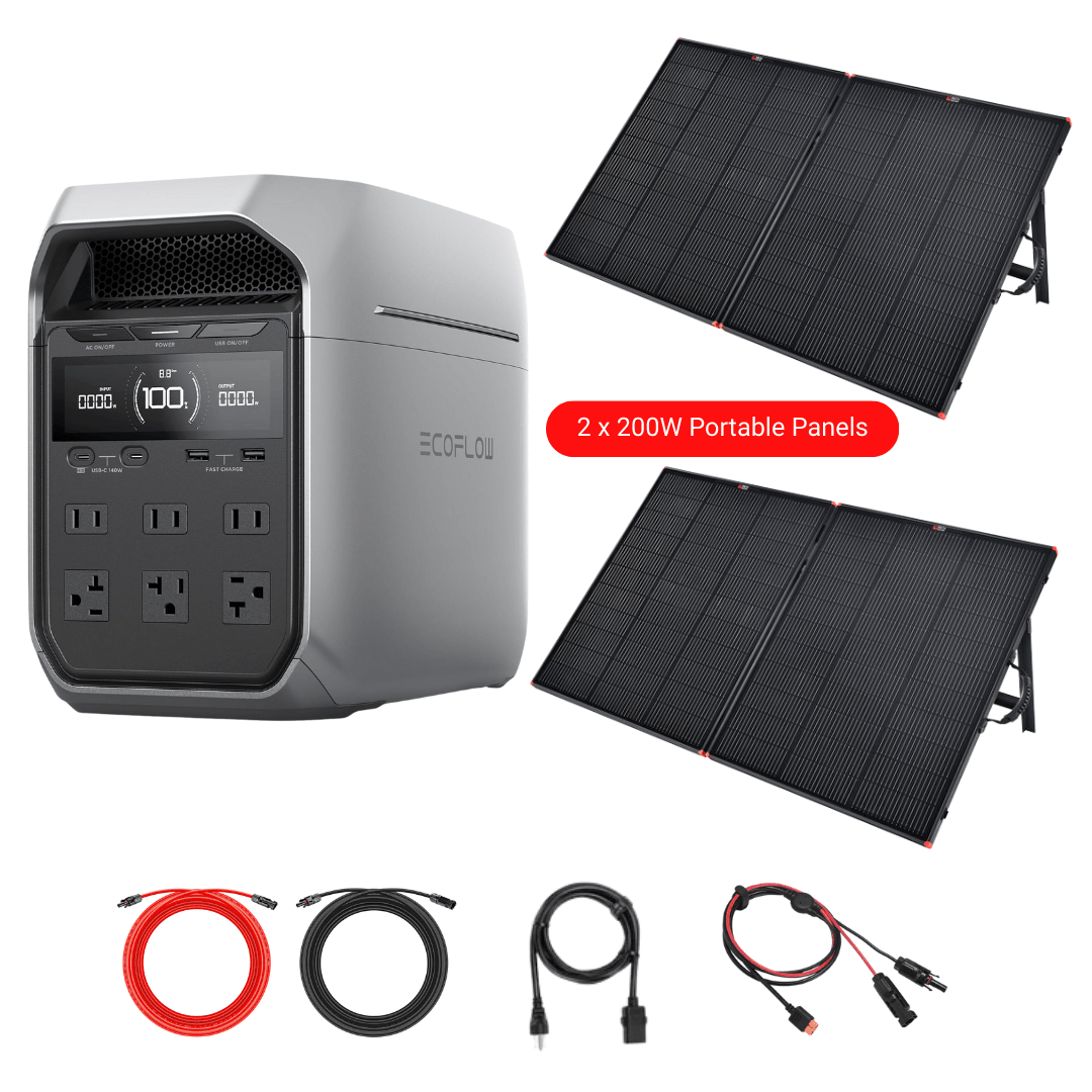 EcoFlow DELTA 3 Plus 1024Wh 1800W Solar Generator + Choose Custom Solar Panel Bundle Option
